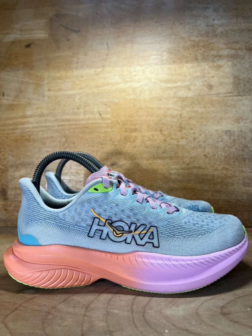 Hoka One One Mach 6 LIGHTWEIGHT Womens Size 6.5 Running Shoes Sneakers Gray